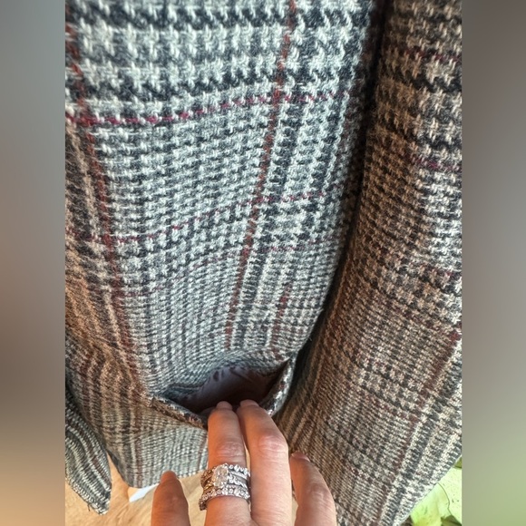 Vintage 80’s Casa de Lana 100% Virgin Wool Gray Plaid Jacket Blazer Size 5/6 - Picture 7 of 15